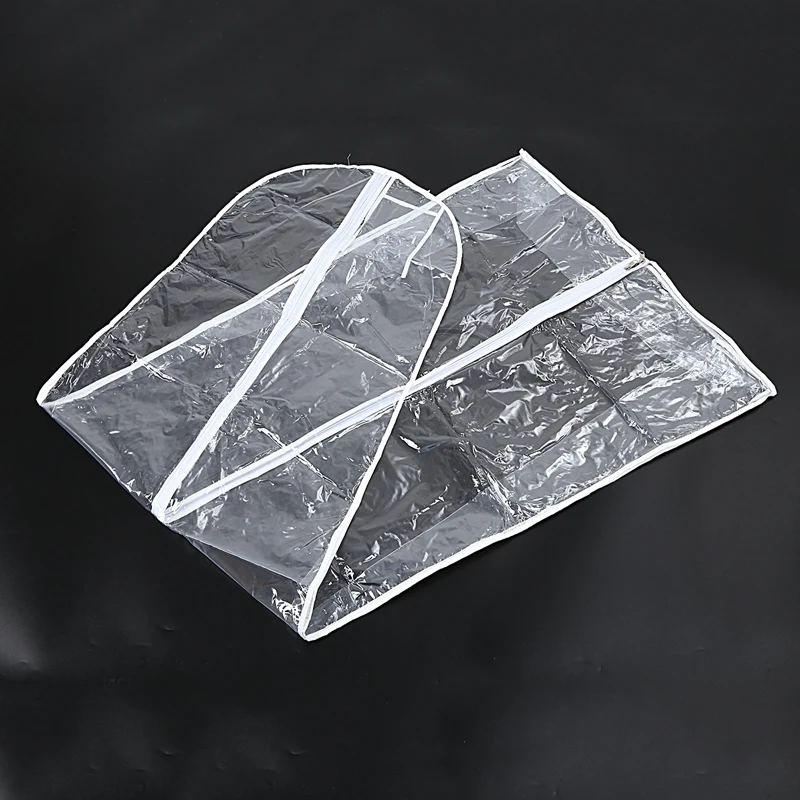 180Cm Transparent Solid for Wedding Dress Dust Cover Extra Large Waterproof PVC Clothing Garment Bags Print