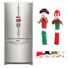3 шт креативная Рождественская ручка холодильника, рождественские крышки для микроволновой печи, посудомоечной машины, дверные ручки, рождественские украшения для дома 14*23 см