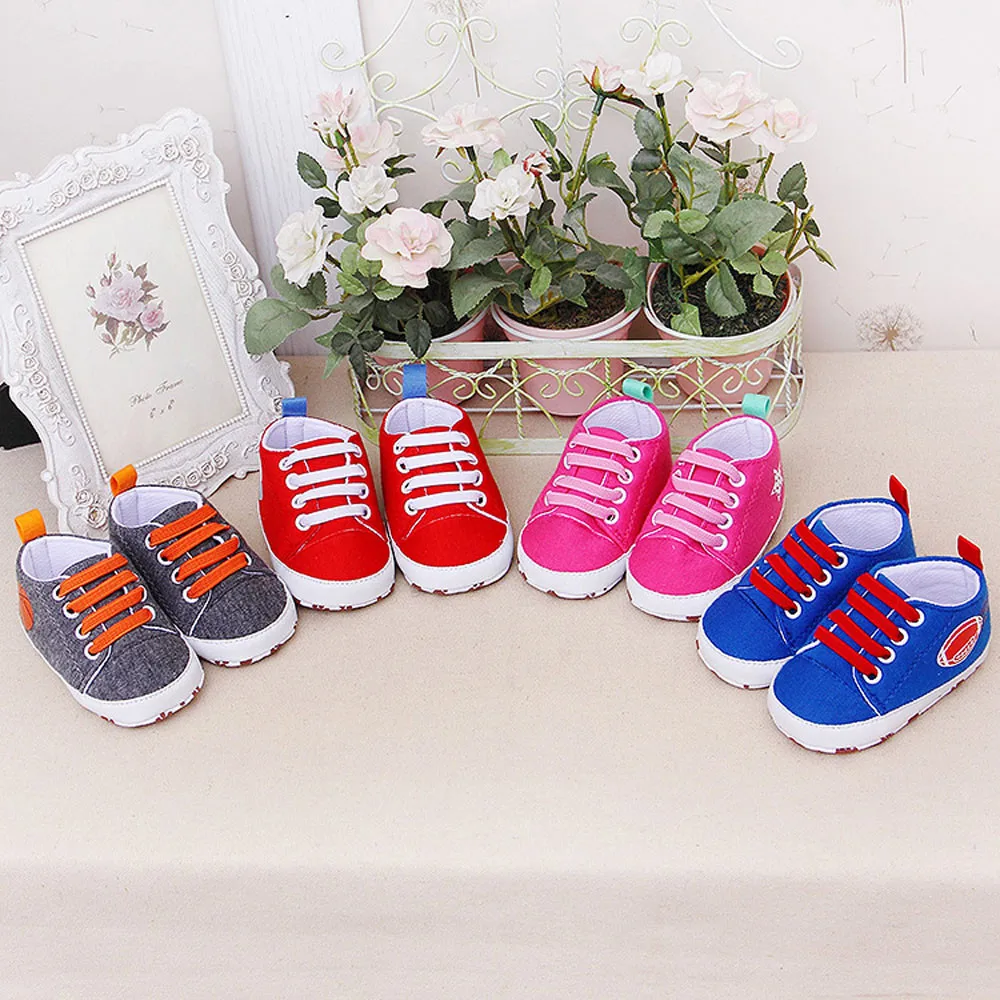 New Canvas Classic Sports Shoes Baby baby girl polka dot bow toddler shoes baby shoes baby shoes Newborn Baby 