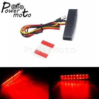 

12V Universal Warning Lights For ATV Quads Street Moto 9 LED Red Taillights Motorcycle Stripe Rear Tail Stop Brake Light Lamp