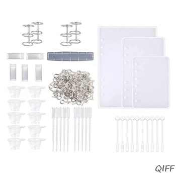 

144pcs Resin Casting Molds for Notebook Cover Disposable Gloves for Jewelry DIY