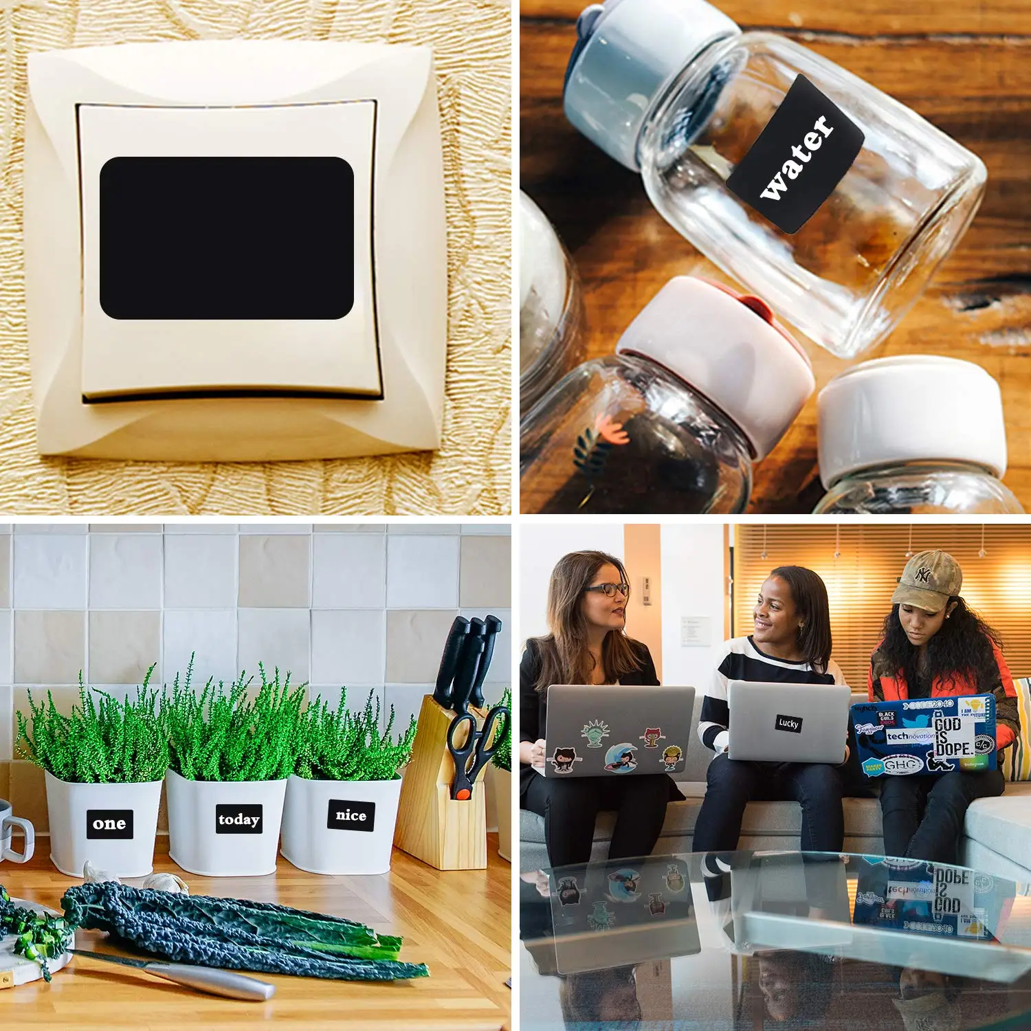 Этикетки на доске, 150 шт., водонепроницаемые Многоразовые наклейки на доску для банка с завинчивающейся крышкой, украшения для свадьбы и кухни