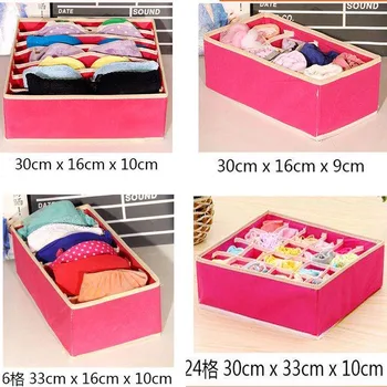 

Dormitory closet organizer for socks home separated underwear storage box bra organizer foldable drawer organizer