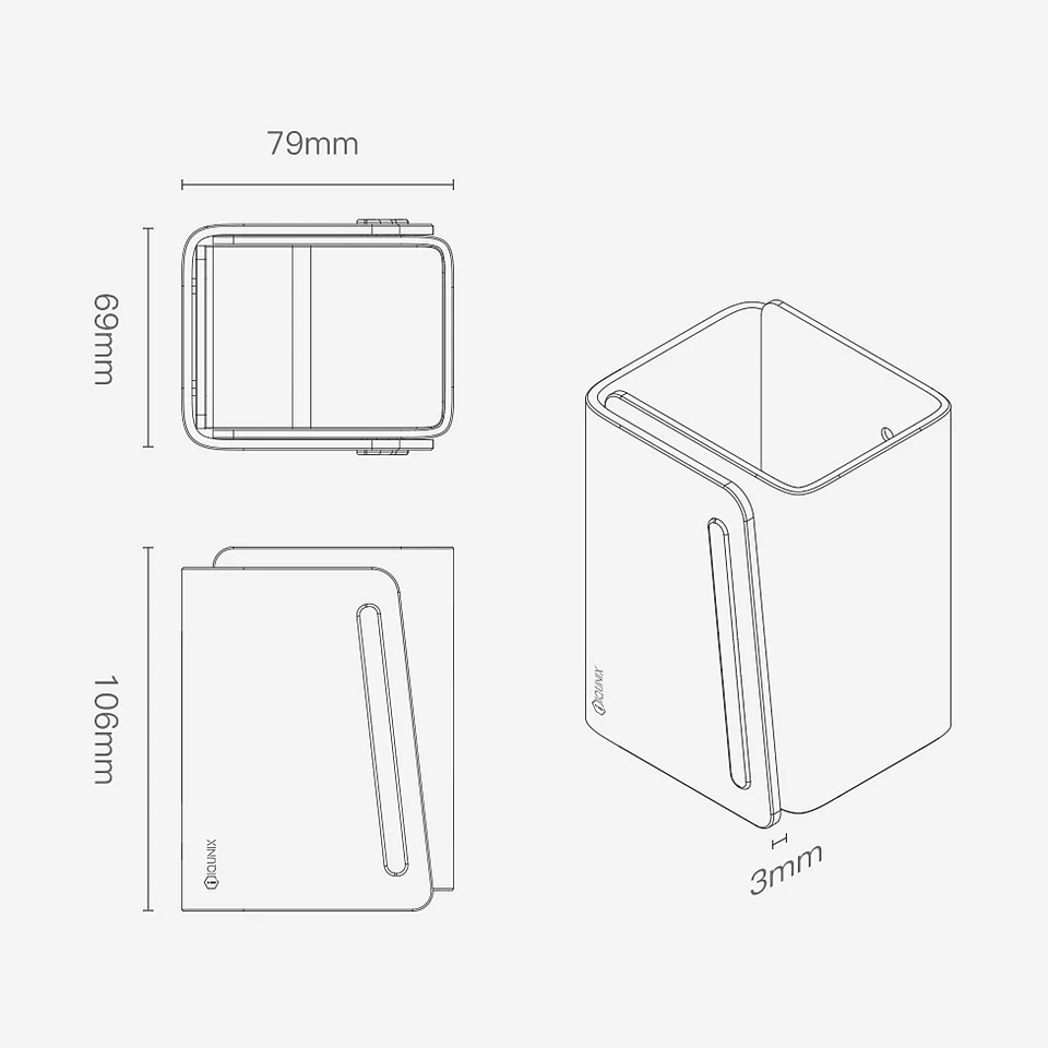 Xiaomi Youpin ручка контейнер полка Ручка для хранения алюминиевый сплав кисть банки карандаш ваза щетка ведро офис