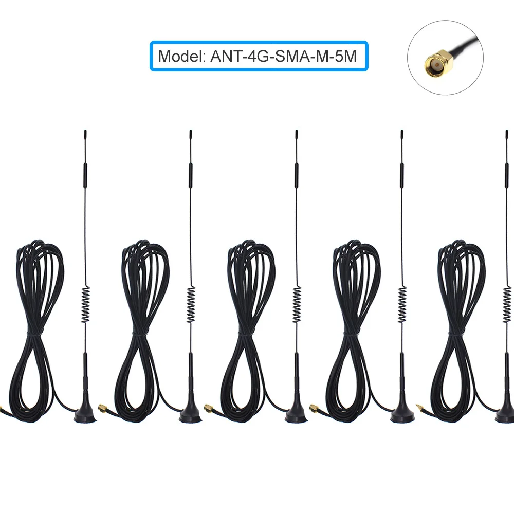 5 개 700 2700 MHz 12dBi 2G 3G 4G LTE 자기 안테나 SMA male TS9 CRC9 커넥터 5M 미터 ...