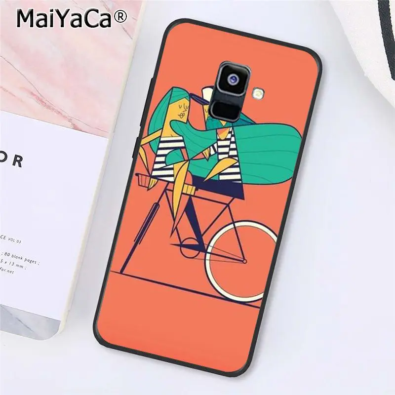 MaiYaCa велосипед Велоспорт художественный чехол для телефона для samsung Galaxy A7 A8 A6 плюс A9 A50 A70 A20 A30 A40