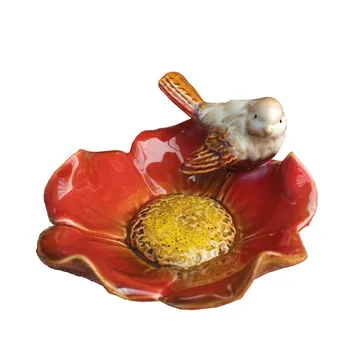 

Hand made soap soap box with European style ceramic leaves Ashtray Key disc Move gifts soap box soap saver wood soap holder