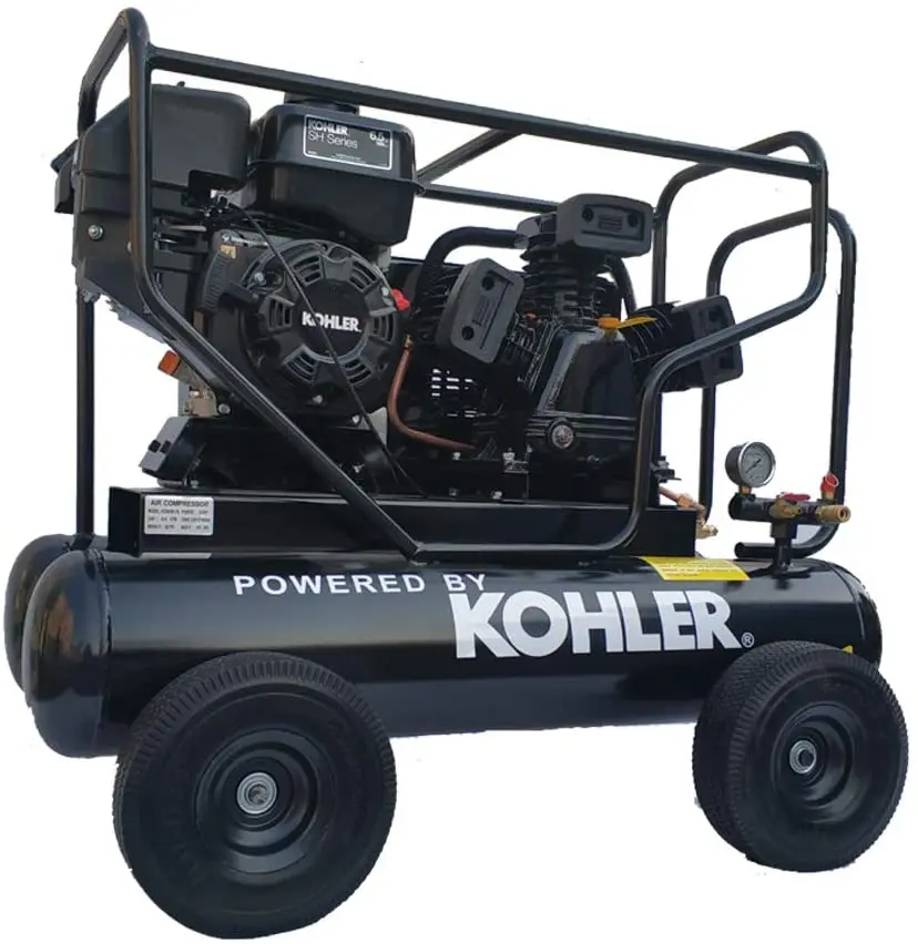 Обслуживание США-газовый поршневой воздушный компрессор 6.5HP-одноступенчатый-двигатель KOHLER RH65-20Gal бак-17cfm @ Max 125psi портативный Обслуживание США-газовый поршневой воздушный компрессор 6.5HP-одноступенчатый-двигатель KOHLER RH65-20Gal бак-17cfm @ Max 125psi портативный