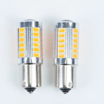 

Lamp Reverse Light Bulbs Side marker 2Pcs Car Auto 1156 BAU15S PY21W 33SMD