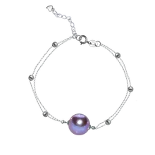 NYMPH 925 silver Pearl Bracelets For Women Round Natural Freshwater Pearl Stand Bracelets For Women Trendy Birthday Gift S320