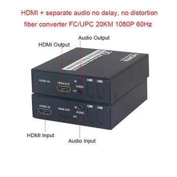 

HDMI extender to fiber converter and audio converter HDMI fiber optic media converter uncompressed, no frame loss no delay 1080P