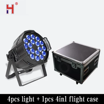 

18X12W Dj Led Aluminum Par Can Rgbw 4In1 Stage Equipment Light With Flight Case 4Pcs/Lot