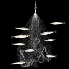 1 шт. рыболовная сеть ловушка сетка со светящейся бусиной металлической пружинной обувной сеткой с приманкой кормушки рыболовные ловушки сетки рыболовные снасти сетки