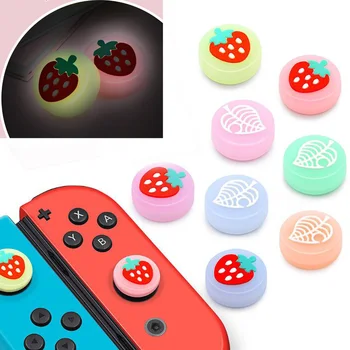 

Glow Luminous Fruit Thumb Stick Grip Cap Joystick Cover For Nintendo Switch NS Lite Joy-Con Controller Nintend Thumbstick Case
