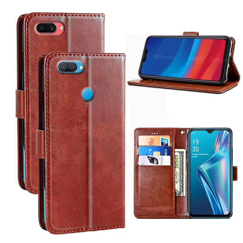Cover For Oppo A3s A12e CPH1853 Flip Case Protective Telefone Funda A12s A12 CPH2077 Leather Shell Bag Protector | Мобильные