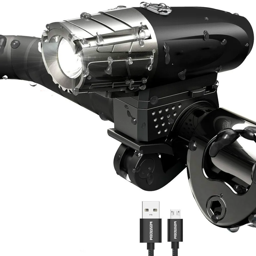 Headlight Светодиодный, водонепроницаемый, велосипедный светильник, USB, перезаряжаемый, передний велосипедный светильник, велосипедный задний светильник - Цвет: Headlight