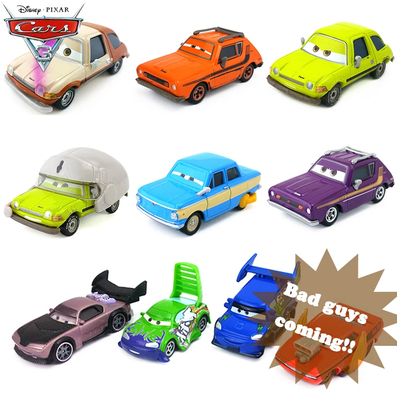 Disney Pixar Тачки 2 серия Badass Racing Clan DJ Slug Agent Boust литые модели прекрасные игрушки