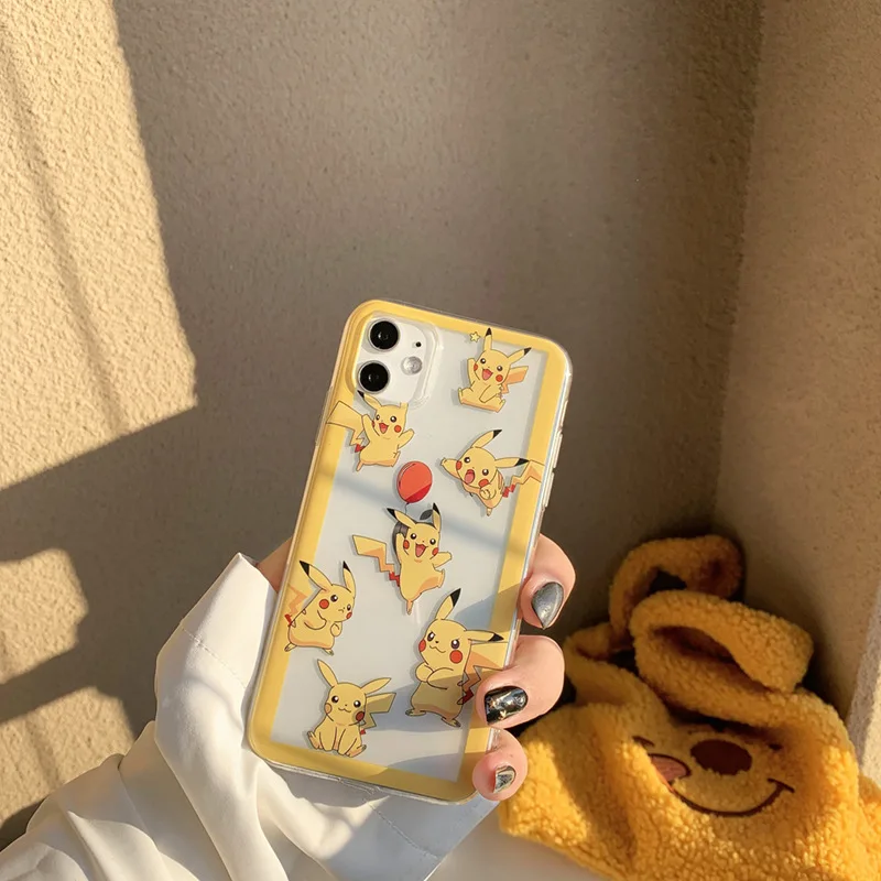 Cartoon Pockets Monsters Pokemons Cover Case For iPhone X XS Max XR 8 7 6 Plus soft Silicon TPU lightnings coque - Цвет: B