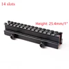 Riser Rail Mount 14 Slots 145mm Length 20mm Dovetail to 20mm Picatinny Mount Profile 25.4mm/1” for Hunting Rifle Airgun 2
