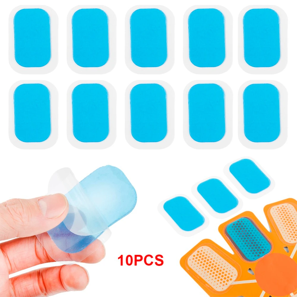 

10pcs Replecament Gel Stickers Patch Pads Silicone Hydrogel Mat For Wireless Smart EMS Abdominal Muscles Training Body Massager