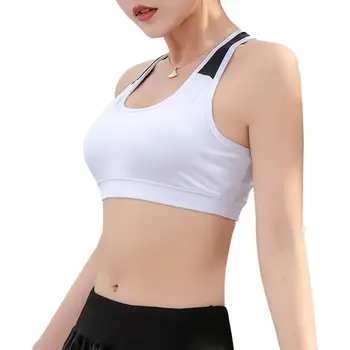 

Women Breathable Sports Bra Absorb Sweat Shockproof Padded Sports Bra Top Athletic Gym Running FitnessTops New Arrival