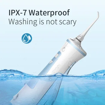 

MJ Oral Irrigator 4Modes USB Rechargeable Water Flosser Portable Dental Water Jet 250ML Water Tank Waterproof Teeth Cleaner Gift