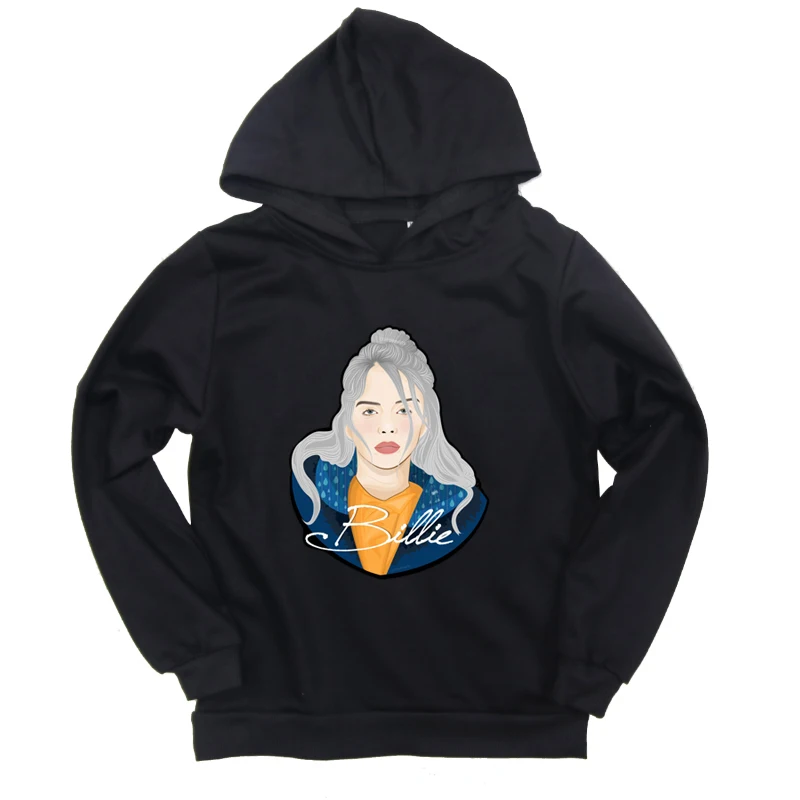 Hoodies 7 Толстовки с капюшоном для маленьких мальчиков и девочек, новая Толстовка с принтом Билли эйлиш для подростков, детский хлопковый повседневный спортивный свитер на весну и осень, одежда - Цвет: Hoodies 7