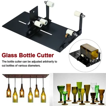 

DIY Tool Non Slip Eco-friendly Glass Bottle Cutter Kit Sculptures Adjustable Safety Accessories 5 Rollers Craft For Square