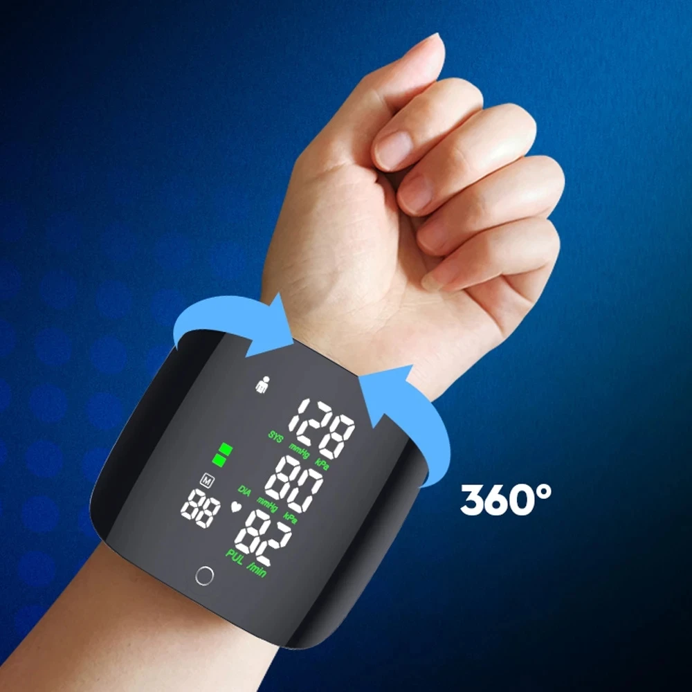 Smart Touch Lcd Screen Chargeable Voice Wrist Blood Pressure Monitor Digital Automatic Bp Tonometer Heart Rate Sphygmomanometer - Blood Pressure - AliExpress