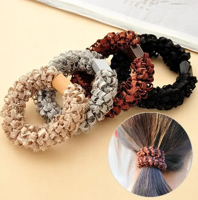 US $185.00 400pcslot DIY Simple Multi Fabrics Overstriking Rubber Band Elasticity Popcorn Hair Bands Styling Tool Accessory HA1681