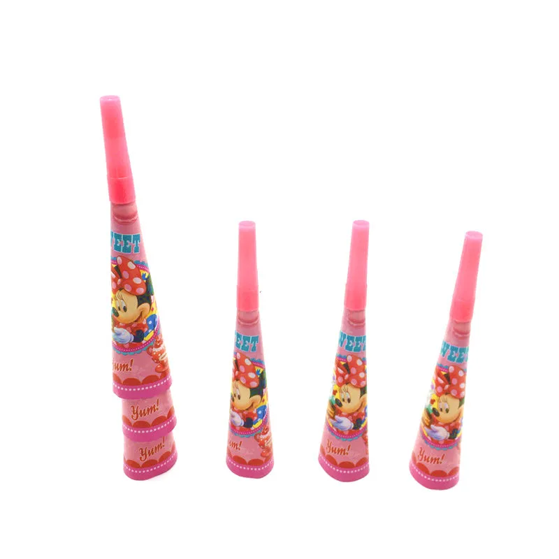 Horns-6PCS Дисней мультфильм тема Минни Мауса вечерние день рождения украшения Дети одноразовые посуда День Рождения украшения принадлежности - Цвет: Horns-6PCS