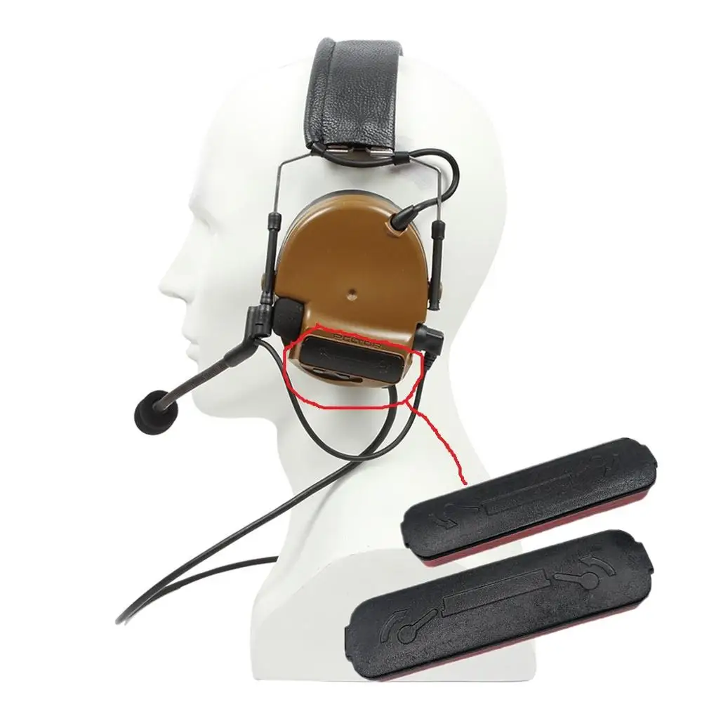 

Outdoor sports military defense noise reduction pickup tactical headset comtac iii dedicated earphone accessories battery cover