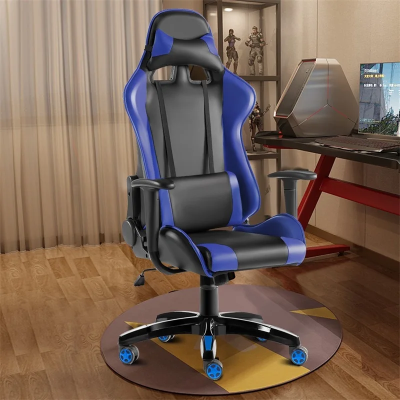 High Back Gaming Reclining Office Chair 360 Degree Swivel 5 Wheels Removable Head Rest Pillow Lumba