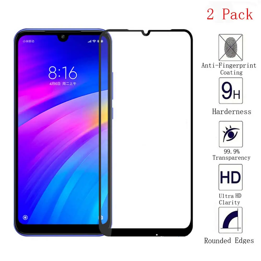 9H полное клеевое Защитное стекло для Xiaomi Redmi Y3 3D покрытие закаленное Черная