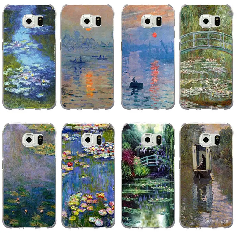 

For Samsung Galaxy Note 8 9 S2 S3 S4 S5 Mini S6 S7 S8 S9 S10 Edge Plus Lite Soft TPU Phone Case Claude Monet Impressionism