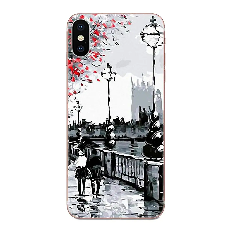 Лондон Париж Нью-Йорк влюбленный Осенний клен для samsung Galaxy Note 5 8 9 S3 S4 S5 S6 S7 S8 S9 S10 5G mini Edge Plus Lite