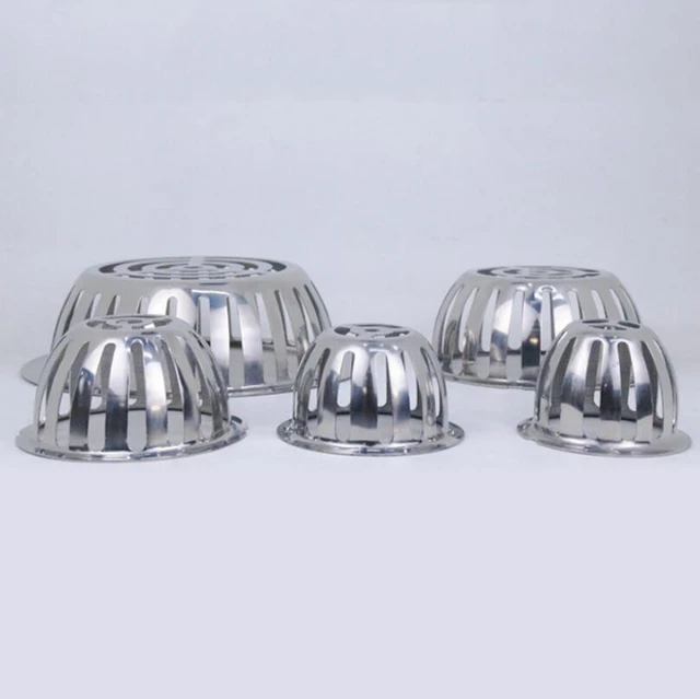 Edelstahl Abflussabdeckung - Laubschutz Für Drainagerohre 50mm