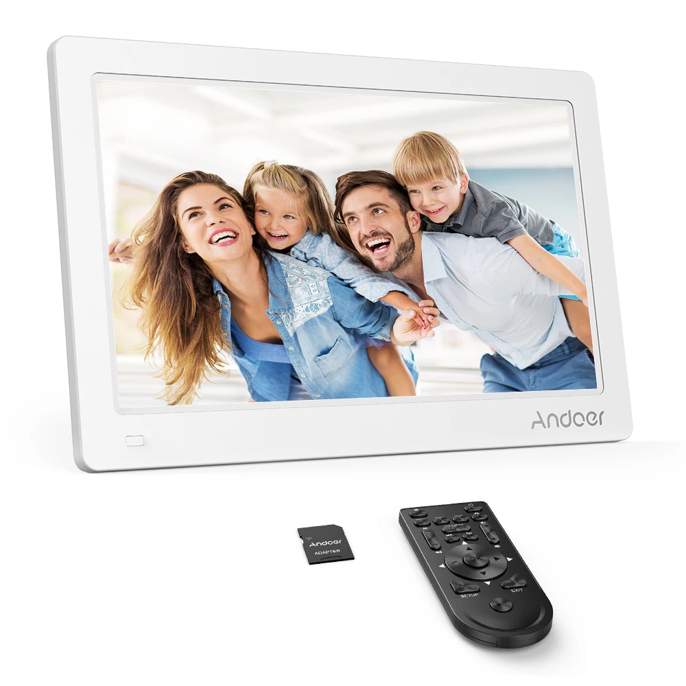 

Andoer 11.6 Inch Full Functions Digital Photo Picture Frame FHD 1920*1080 IPS Screen with Remote Control 8GB Memory Card