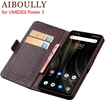 

Genuine Leather Flip Case For UMIDIGI Power 3 6.53'' Protective Phone Cover For UMIDIGI Power 3 Leather Wallet Silicon Case