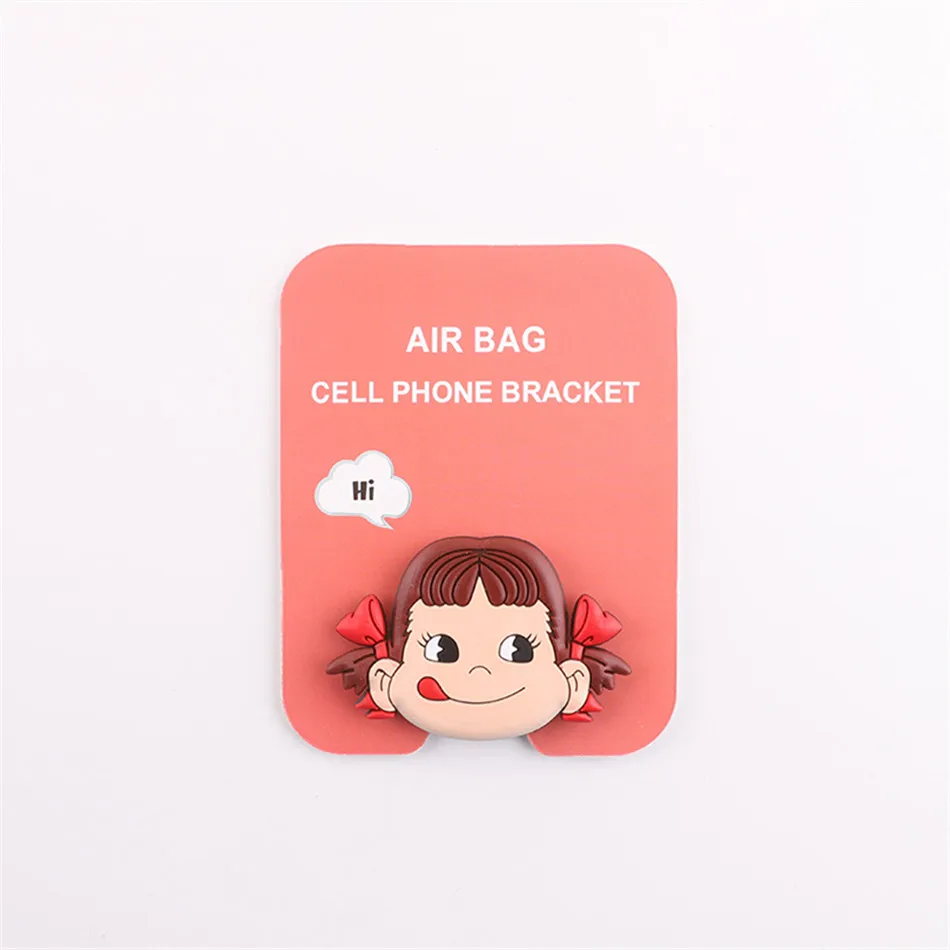 Universal Cartoon Cute Airbag Phone Ring Desktop Support Mobile Phone Holder Lazy Stand For iPhone 11 Pro Huawei Samsung Xiaomi - Цвет: Girl