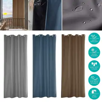 

3 Colors Outdoor Curtain Drape Blackout Light Blocking Waterproof Fade Resistant with Grommet Rust-Proof for Porch Beach Patio