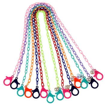 

58cm Plastic Link Chain Necklace For Women Men Colorful Glasses Lanyard Strap Necklace Mask Jewelry Accessories