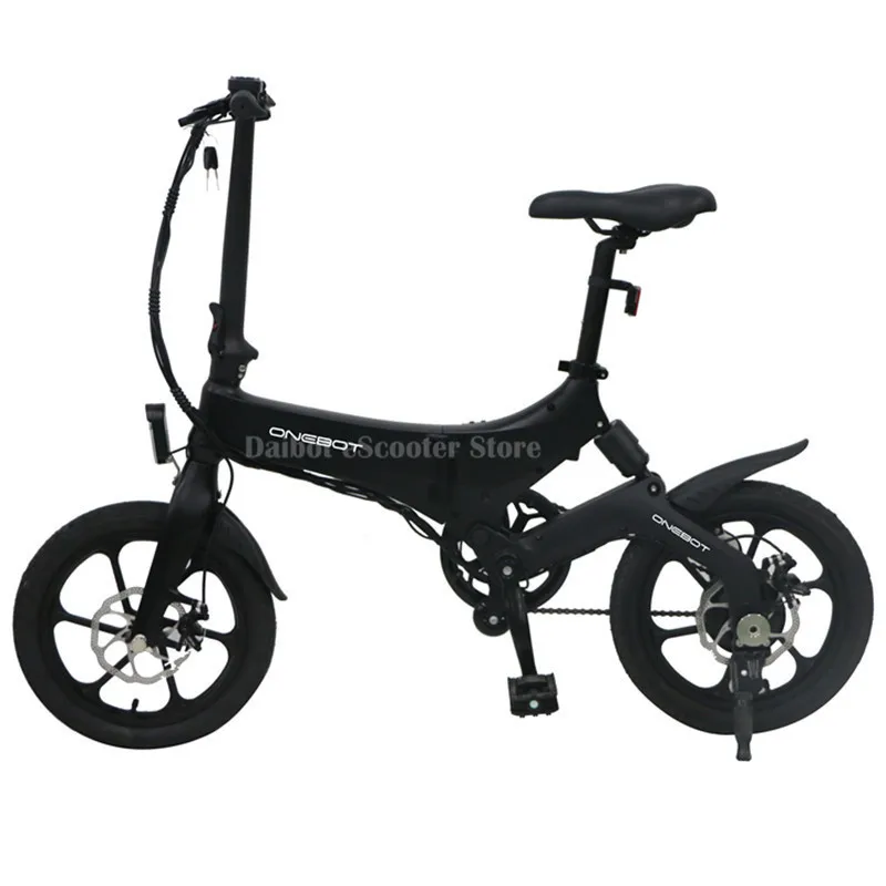 Портативный Электрический скутер 250 Вт 36 В, двухколесный Электрический велосипед 1", Белый/черный/оранжевый, складной электровелосипед, максимальный диапазон 50 км - Цвет: Black