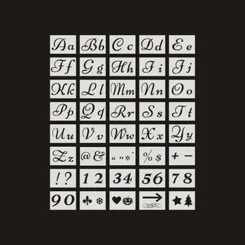 

40pcs Alphabet Stencil Wall Painting DIY Drawing Embossing Template Scrapbooking