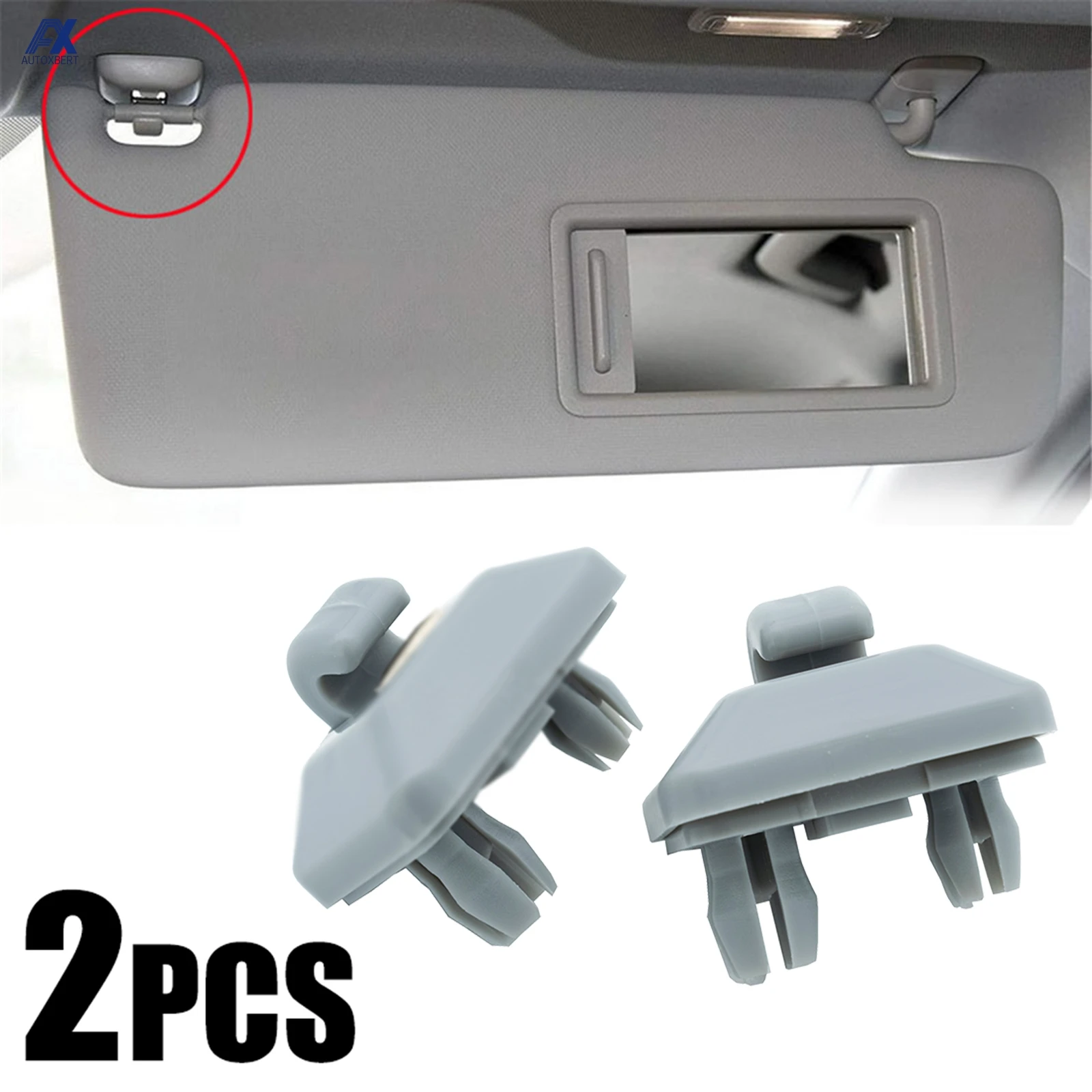 2Pcs Car Sun Visor Clip Bracket Interior Sun Visor Hook for Audi A1 A3