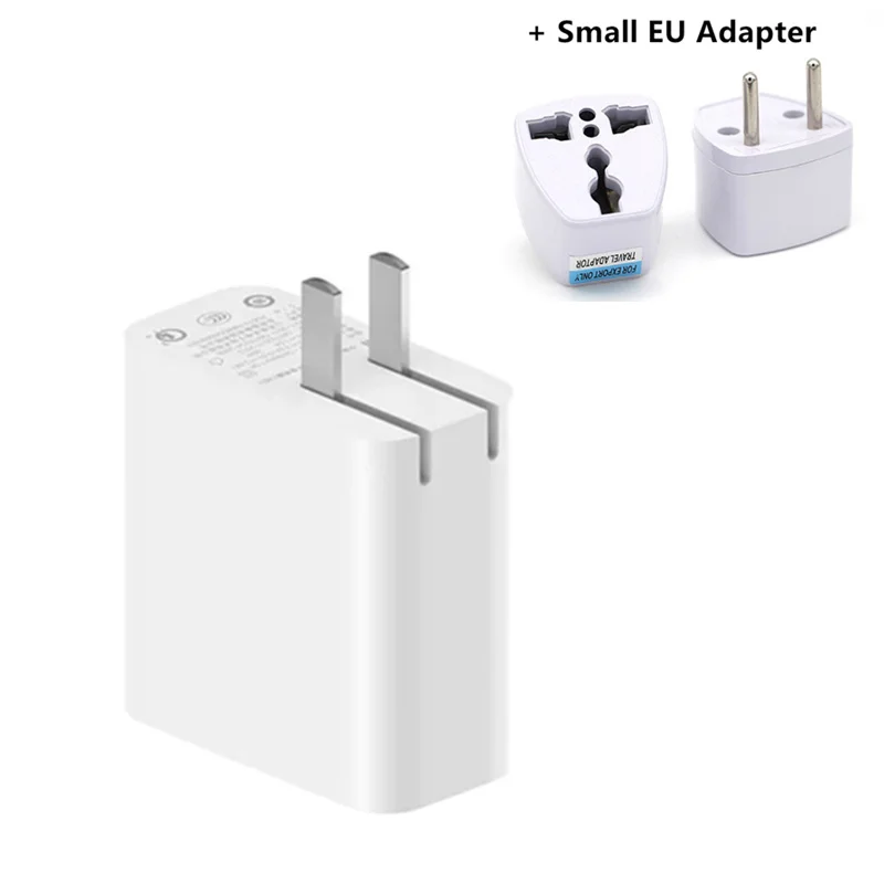 Оригинальное зарядное устройство Mijia 36 Вт, 2 USB-A порта, быстрая зарядка, двойной QC 3,0, USB выход, быстрое зарядное устройство, адаптер питания для IOS, samsung, huawei - Цвет: Add EU Adapter