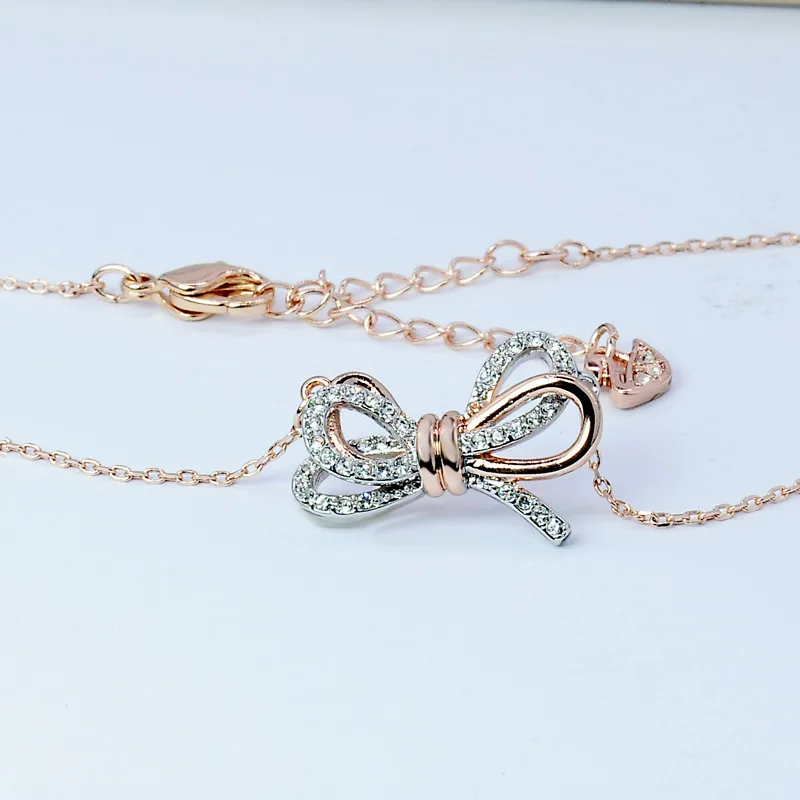 

Shih New Style Little Red Book Recommended Douyin Celebrity Style Bow Tassel Necklace S925 Trend Silver-plated Women's Clavicle