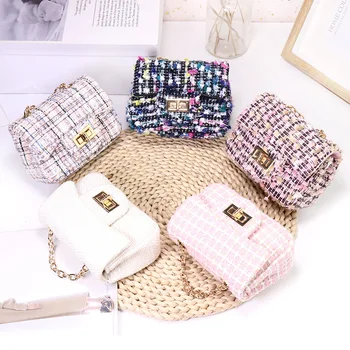 

Kids Mini Handbag Cute Woolen Crossbody Bags for Baby Girl Princess Messenger Bag Clutch Purse Gift