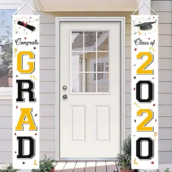 

2020 Congrats Grad Graduation Couplet Hanging Flag Banner Party Porch Decor design, a good decoration for your graduation day.