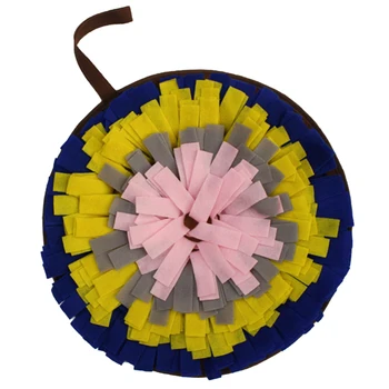 

Foraging Skill Snack Feeding Fun Relieve Stress Training Pad Slow Feeder Round Home Dog Snuffle Mat Easy Clean Play Interactive